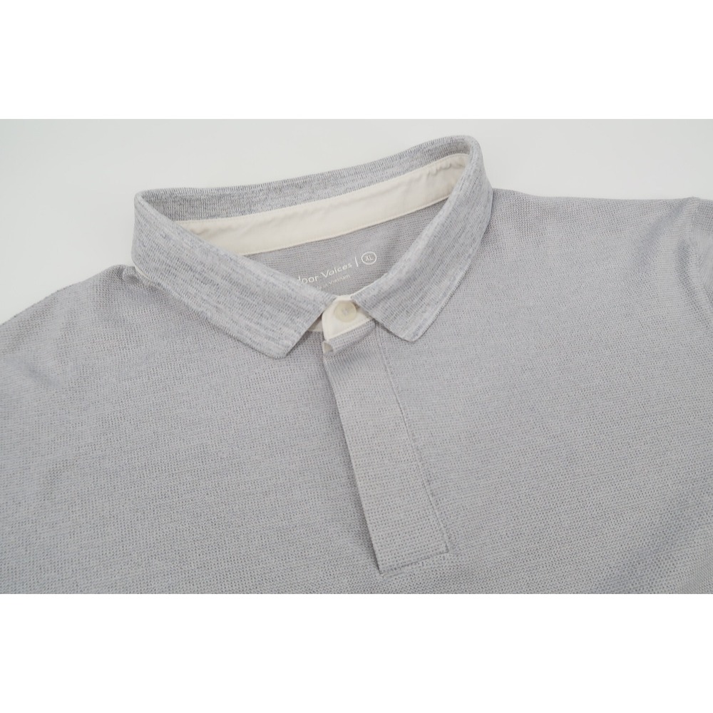 Outdoor Voices Mens XL Clubknit Gray Polo Shirt Short Sleeve Golf Performance